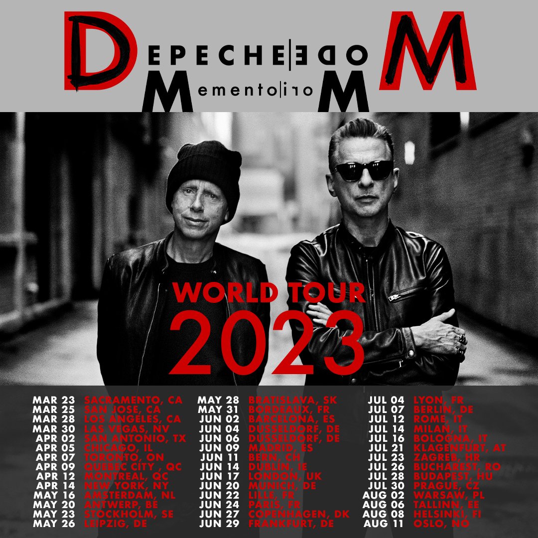 Depeche Mode Setlist for 2023 Memento Mori Tour Revealed, Dave Gahan, Depeche  Mode, Martin Gore, Music, Set LIst